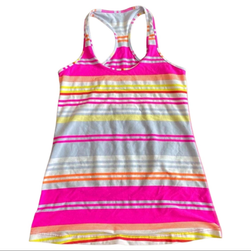 Lululemon Racerback Groovy Stripe Static tank top.